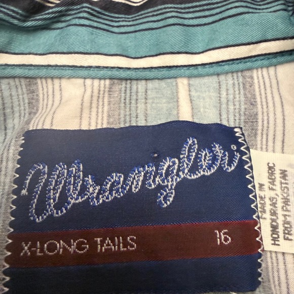 Wrangler Mens large brushpopper Short Sleeve Western striped Button Down Shirt - Picture 3 of 7